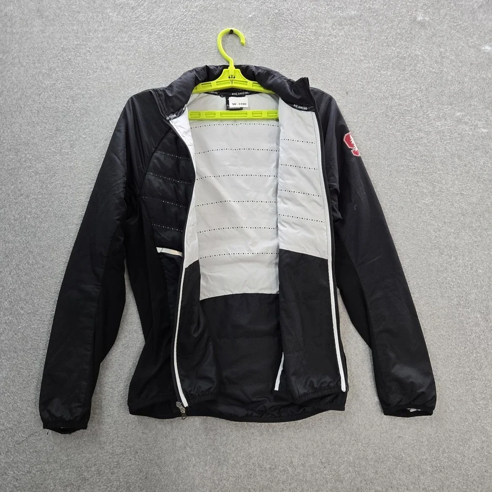 Stanford Cardinal Women Jacket L Black Nike Logo Aeroloft 800‎ Down Puffer